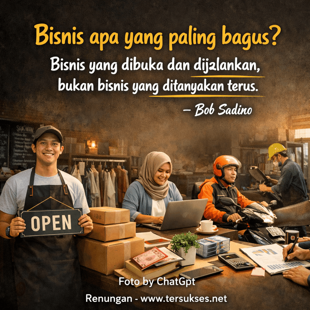 Bisnis apa yang paling bagus? Bisnis yang dibuka dan dijalankan, bukan bisnis yang ditanyakan terus